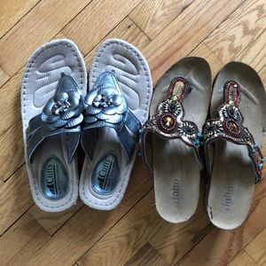 Two pair of women’s sandals size 8
